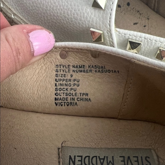 Steve Madden Cream Studded Espadrilles Size 9 - Picture 5 of 7